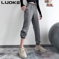 Luoke Fall Loose and Thin Bundle Feet Casual Fitness Pants Running Training High-waist Yoga Pants