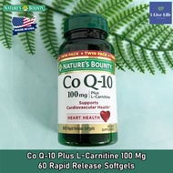โคคิวเท็น Co Q-10 Plus L-Carnitine 100 Mg 60 Rapid Release Softgels - Natures Bounty