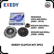 3PCS CLUTCH KIT EXEDY PERODUA VIVA 660/850cc KELISA 660/850cc KENARI 660/850cc