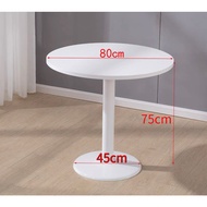 โต๊ะกาแฟทรงกลม DD124 ขนาด 80 CM โต๊ะกลมโมเดิร์น มินิมอล สีขาว สีไม้ ขายดีมาก