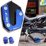 Motorcycle CNC Accessories Kickstand Foot Side Stand Enlarger Pad Tire Valve Cap For Yamaha XJ6 XJ6F