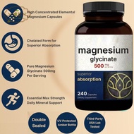 Magnesium Glycinate Supplement 500mg Capsules