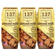 137 Degrees Almond Milk Unsweetened  3 x 180 ml