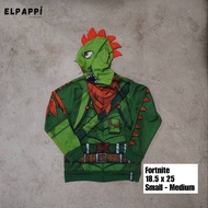 Fortnite Costume Green Rex Dinosaur Full Zip Hoodie Jacket Unisex