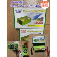 TRANSFORMER FROM DC12V TO AC240V Bateri power supply 12v convert to home plug standard 240v SOLAR PO