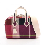 HERMES Victoria 3 Fourre-tout 迷你肩背包 帆布皮革 粉紅色 SHW W