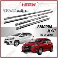 Perodua Myvi G3 2018-2025 ABS Chrome Trim Garnish Cover Side Door Moulding Rear Center Garnish Exter