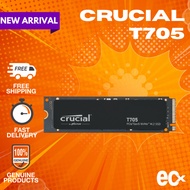 Crucial T705 PCIe Gen5 NVMe M.2 Internal SSD - 1TB/2TB/4TB