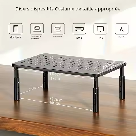 Monitor Stand, Monitor Stand Riser 3 Height Adjustable, Monitor Riser with Airflow Vents, Laptop Sta
