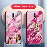 OPPO R17 Pro R7 Lite R9S Plus R7kf R9sk R11 R11S R9 R15 Phone Case Cartoon Cute Pink Pretty Princess Barbie Case Cellular Tempering Glass Glossy Hard Cover