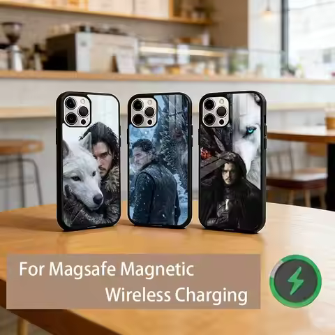 G-GameOfThrones J-Jon Snow Phone Case For iPhone17,16,15,14,13,12,11 Plus,Pro Magnetic For Magsafe W