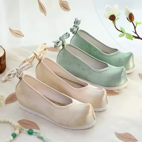 Chinese Style Hanfu Shoes Men Women Ancient Retro Dance Short Boots Yue Opera Cosplay Vintage Boot F