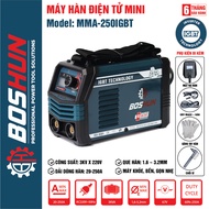 BOSHUN MMA-250IGBT Mini Electronic Welding Machine, Stick Welding 1.6-3.2mm, Power 3KV x 220V, Coppe