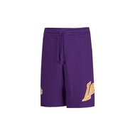 กางเกงบาสเกตบอลเรโทร Mitchell & Ness NBA Game Day Collection Lakers, กางเกงกีฬาแบบเบา, กางเกงถัก SHO