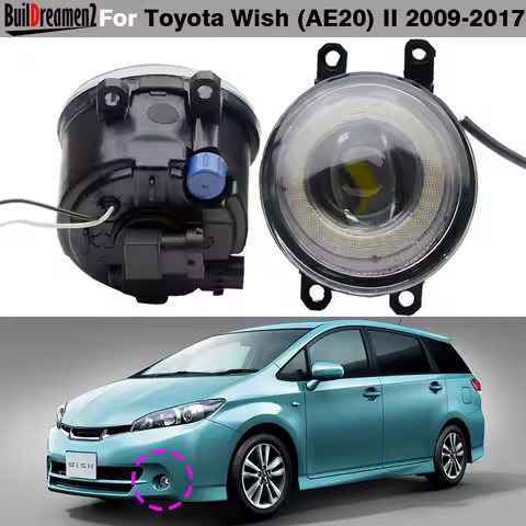 2 X 30W 6000LM Car LED Fog Light Angel Eye Daylight DRL For Toyota Wish (AE20) 2/II 2009 2010 2011 2