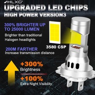 HLXG Turbo H7 LED CANBUS ไฟ110W 25000Lm Mini โคมไฟ3580 CSP ไร้สายรถ LED ไฟหน้าหลอดไฟพัดลม6000K สีขาว12V