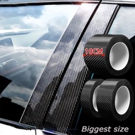 3D Carbon Carbon Fiber Car Sticker DIY Paste Protector Strip Door Sill Side Mirror Anti Scratch Tape