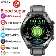 Kangdo LIVLOV 1pc ECG Smartwatch, Fitness Activity Monitor Smart Watch For Women Men, Health Tracker Watch With Heart Rate, Blood Oxygen, Blood Pressure, Blood Sugar, Sleep Tracking, Body Temperature, HRV, Heart Health Analysis
