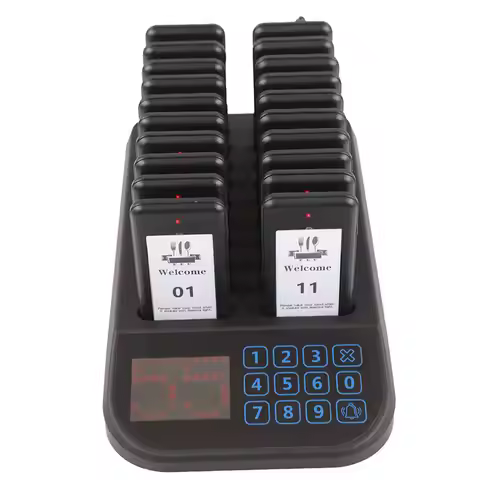 Wireless Restaurant Pagers Queue Paging Calling System beeper Buzzer Bell Receivers For Restaurant G