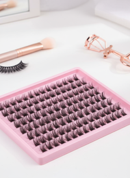 120 pcs Cluster Lashes 8-16mm Wispy Individual Lashes Natural Look Fluffy Cluster Lash Eyelash DIY E