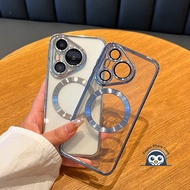 New Magnetic Wireless Charging Clear Phone Case For OPPO Reno 14 Pro 14F F A5 2025 Pro Find X8s Plus