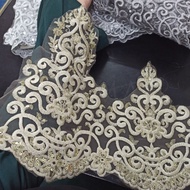 BORDER LACE TINGGI / SEQUIN BORDER LACE / BORDER LACE PENGANTIN (METER)