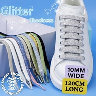 (AC) SHIMMER SPARKLY GLITTER Shoelace Glitter Shoelaces 1cm Wide 120cm Long