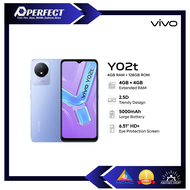 Vivo Y02T l  Y03 (4GB+4GB Extended RAM + 128GB ROM) | Malaysia Set | Ready Stocks | 1 Year vivo Mala