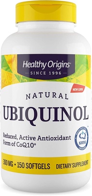 Healthy Origins Ubiquinol (Active form of CoQ10), 300 mg - Activated Form of CoQ10 - Kaneka Ubiquino