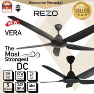 REZO New2024 VERA 56” / 42” / Casta 56" inches DC Motor 9 Speed Baby fan Remote Control ceiling fan 