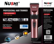 New Launch NRT-1038 Nushi Rechargeable ElectricHair Trimmer / HairClipper Set (6 Month Warranty)