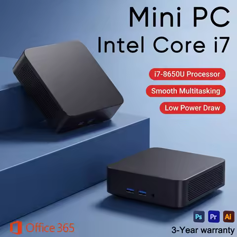 2026 New Intel Core I7 8650U Mini PC Windows 11 Pro 32GB+2TB Ultra Compact Silent Desktop Computer D