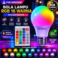 Smart RGB LED Bulb 16 Colors Dimmable E27 RGBW Bulb REMOTE RGB LED LIGHT