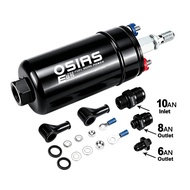 OSIAS 380LPH Inline External Fuel Pump 10AN Inlet + 8AN Outlet 044 Check Vavle