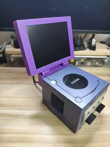 8 Inches LCD monitor Gamecube 3D Print Retro Arcade Game Console Portable Display Mini Monitor With