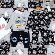 HM BATMAN Pyjamas / Sleepwear Boy Kids long Sleeves | Baju Tidur Budak lelaki Lengan pendek