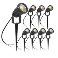 【Thailand Stock】10pcs LED Garden Lights Outdoor LED Waterprof Lawn Lamp 220V 12V 5W Landscape Spike 