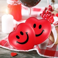 12Piece Valentine'S Day Heart Shaped Squishy Ball Smile Face Foam Stress Relief Ball 2.75Inch