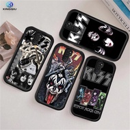 Fashion Rock Band KISS hp Clear Plating Casing for Realme Reno Narzo A15s A16E C20A F17 C15 4F C20 C