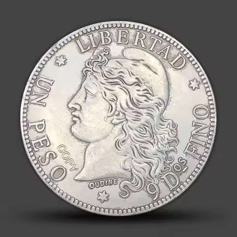 1882 Argentina Goddess 1 Peso Antique Replica Challenge Commemorative Coin Original Collection Home 