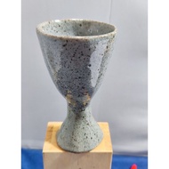 Hand Drawn Gray Glaze Pottery Cup @...-