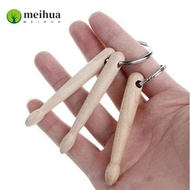 MEIHUAA Drumsticks Keychain, Gift Mini Drum Sticks Key Ring, Wood Metal Drumstick Grommets