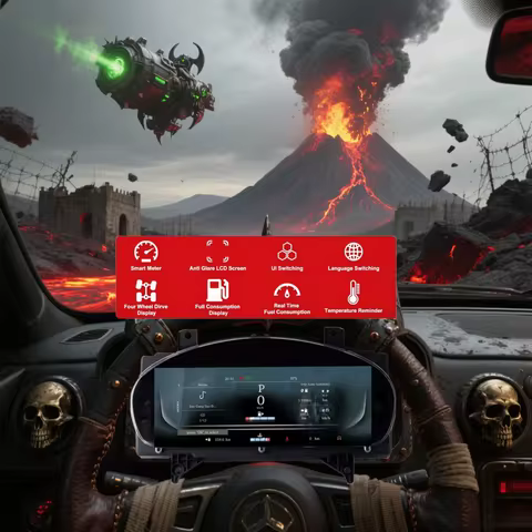 12.3" LCD Digital Cluster For Jaguar XJL F-PACE XE XFL 2016-2019 Car Virtual Cockpit Dashboard Speed