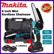 Makita Cordless Chainsaw 6 Inch Saw Wood Pruning Cutter Gergaji Elektrik Mesin Potong Pokok Chainsaw