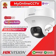 DS-2CE70K0T-PTLTS Hikvision 5MP 3K Two Way Audio Pan Tilt Camera Hybrid Light CCTV Camera Analog Ind