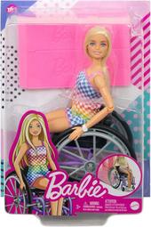 Ken &amp; Barbie #HJT13 _ 創意時尚系列芭比娃娃 _ 2022 時尚達人 - 194號彩虹連身裝輪椅芭比