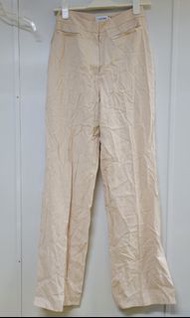 Calvin Klein (CK) ladies Beige color pants, size 36, waist 腰圍27-28吋，length 褲長110cm