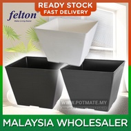 45cm (bottom 33cm) -  Felton Square  Pot 2494 Flower Plant Plastic Modern Design Home Garden Indoor 