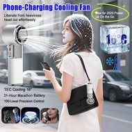❄️Cold Air❄️WP Handheld Fan Cooler Fan Recharable 9800mAh Turbo Kipas berdiri Recharable 100 Level A