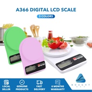 A366 Digital LCD Scale Up To 10 KG- High Precision Electronic Kitchen Weighing Scale, White
